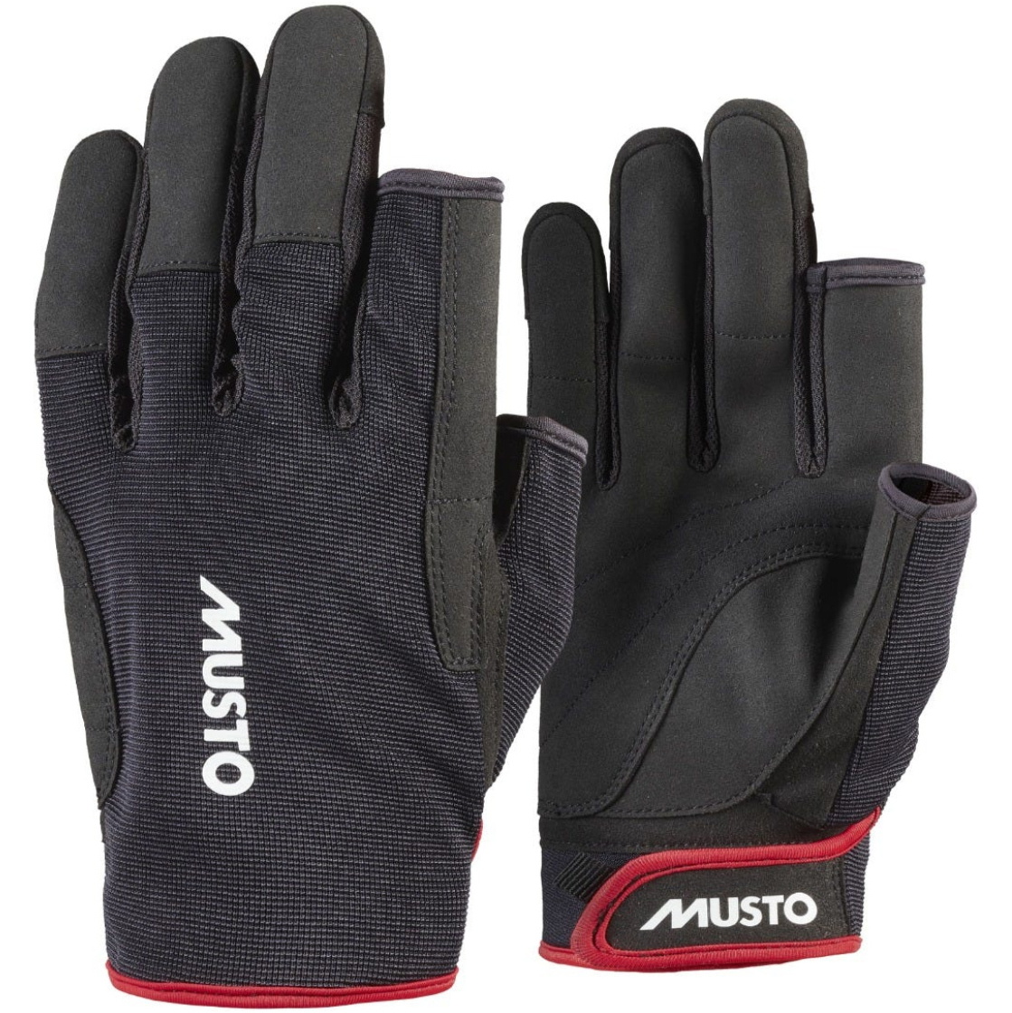 2026 Musto Essentials Sailing Long Finger Gloves 2.0 86117 - Black